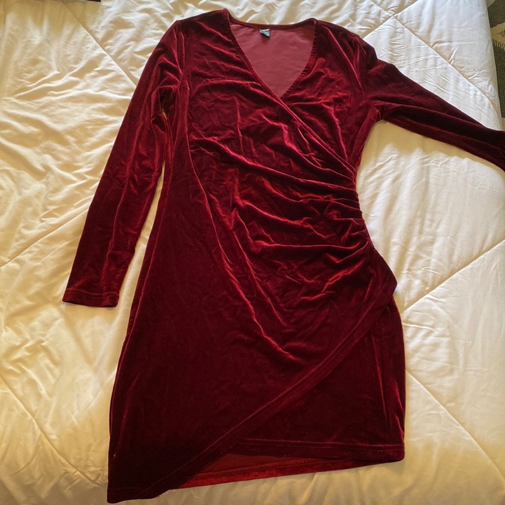 SHEIN Red Velvet Mini Dress - Size M / US 6